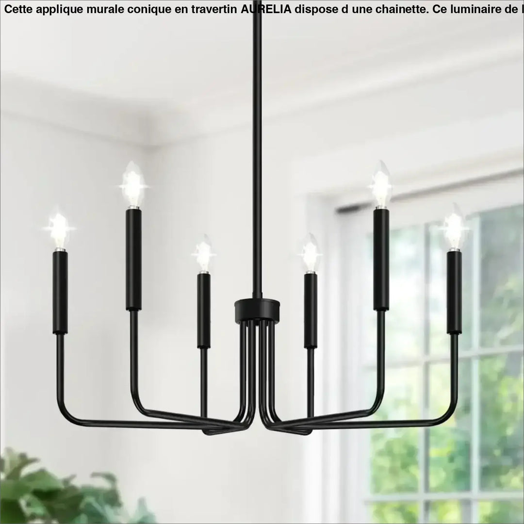Suspension À 6 Bras Façon Chandelier Linéaire