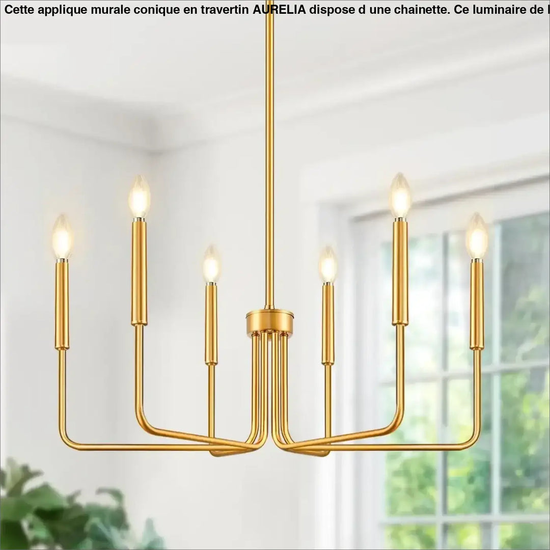 Suspension À 6 Bras Façon Chandelier Linéaire