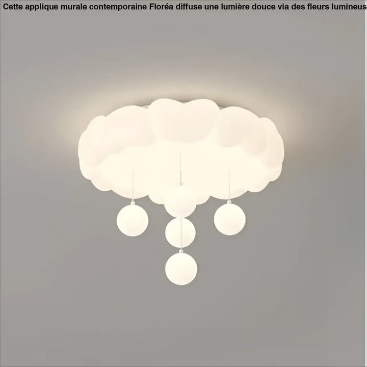 Luminaire plafonnier blanc en forme de nuage avec ampoules sphériques suspendues pour salle à manger besoin d’ouvrir