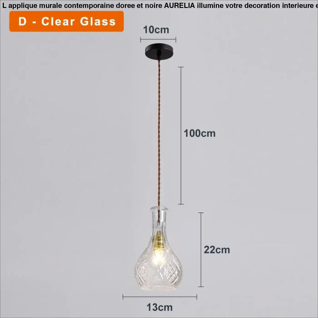 Suspension luminaire en verre ciselé style art déco élégant