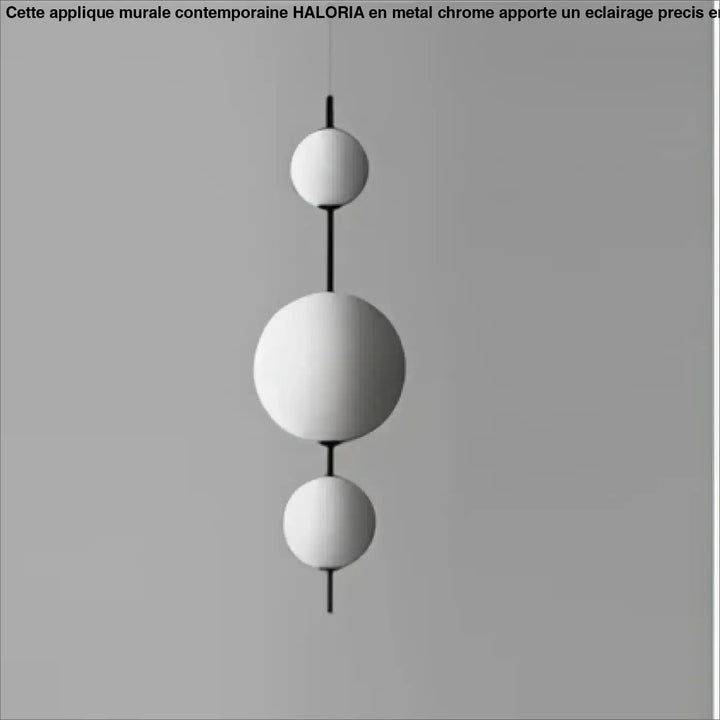 Suspension luminaire saku avec trois sphères blanches mates suspendues par tiges noires, suspension scandinave moderne