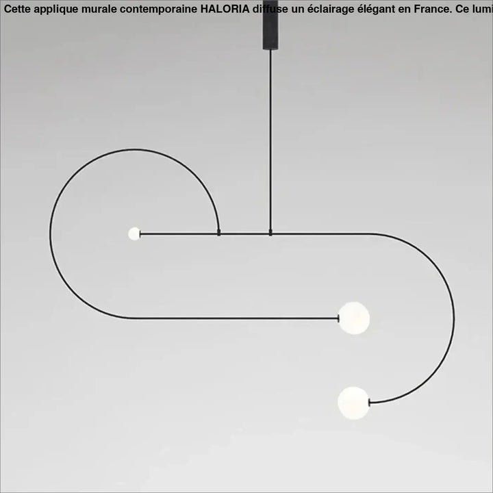 Suspension luminaire alina en métal noir minimaliste avec trois sphères en verre dépoli pour décoration intérieure moderne