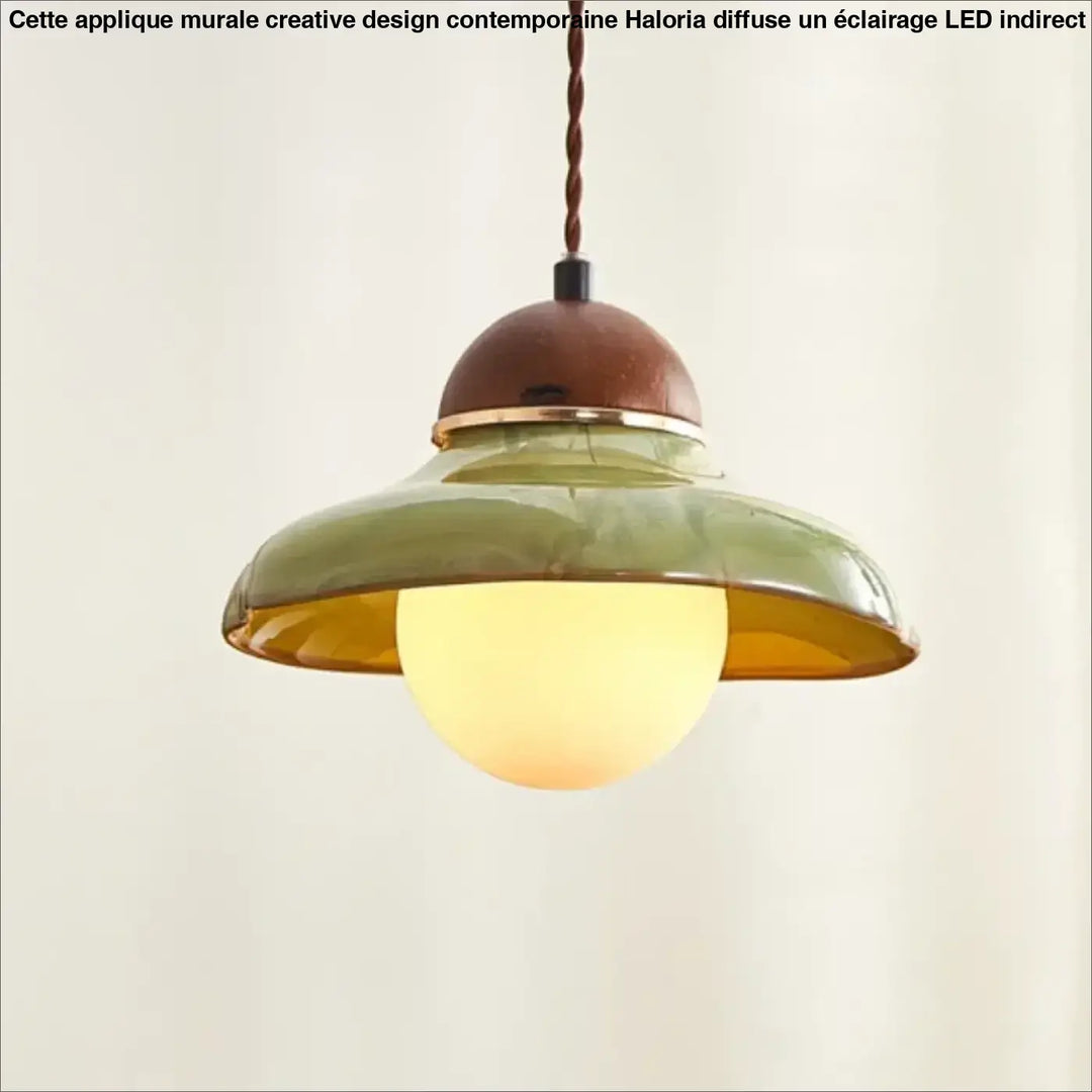 Suspension céramique style vintage naturel vert design