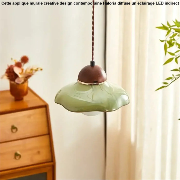 Suspension céramique style vintage naturel vert design
