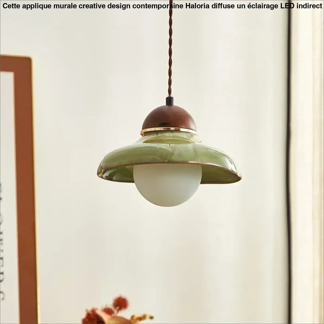 Suspension céramique style vintage naturel vert design