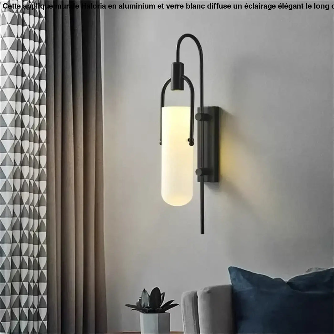 Applique Murale De Couloir En Aluminium Et Verre Blanc Moderne