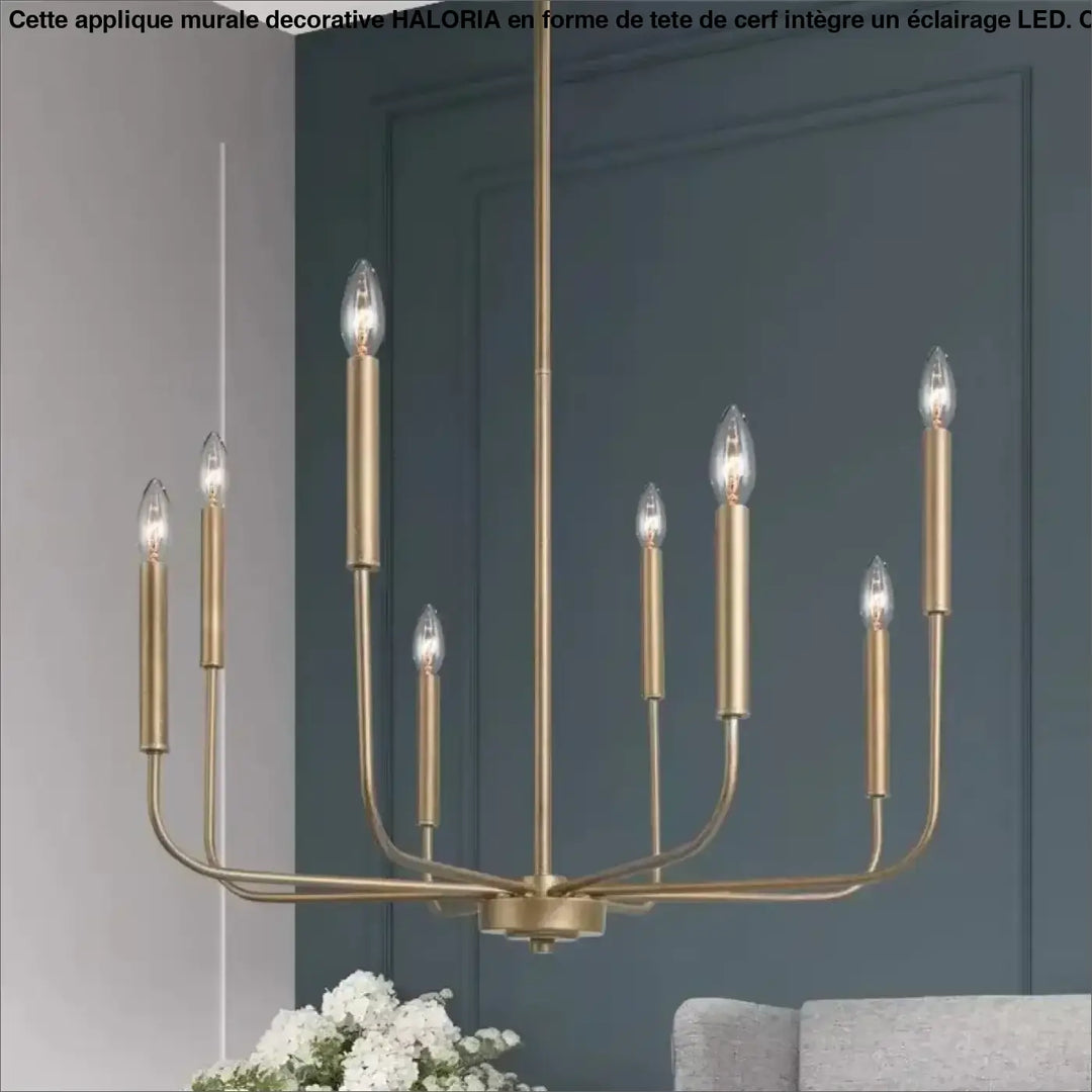Suspension en laiton style chandelier moderne pour décor élégant