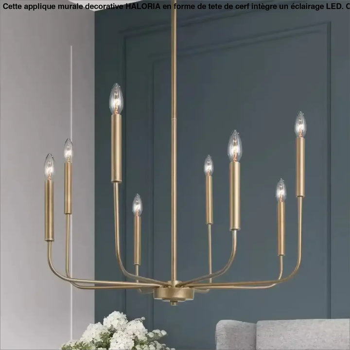 Suspension en laiton style chandelier moderne pour décor élégant