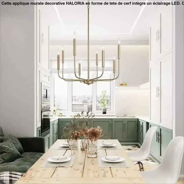 Suspension en laiton style chandelier moderne pour décor élégant