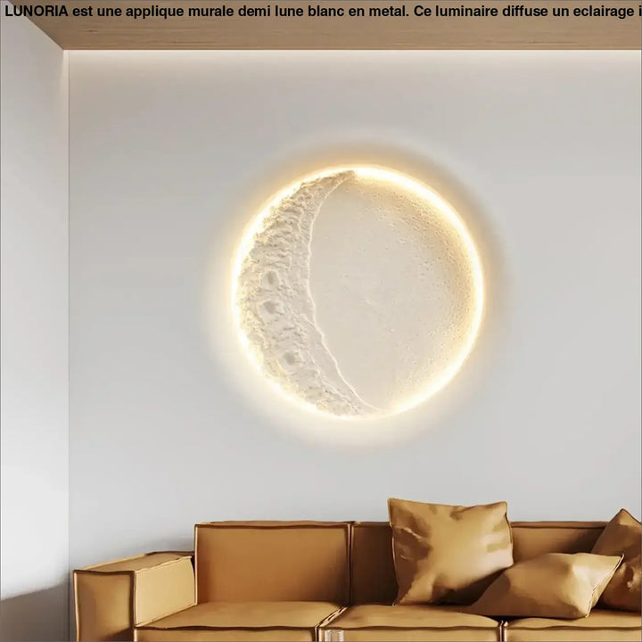 Applique Murale Décorative Demi Lune Acrylique