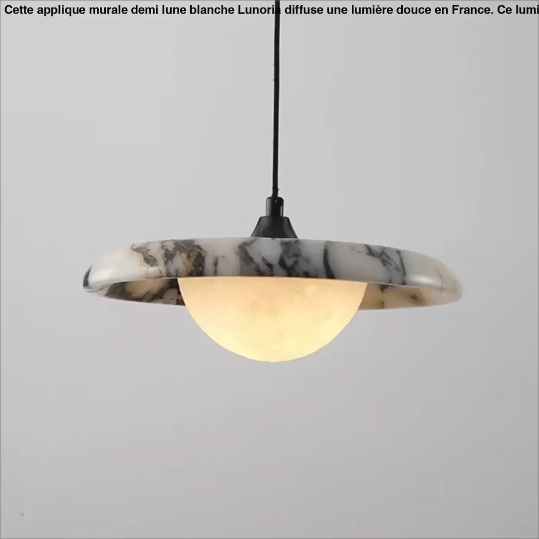 Suspension Design Avec Disque En Marbre Et Demi-Sphère


