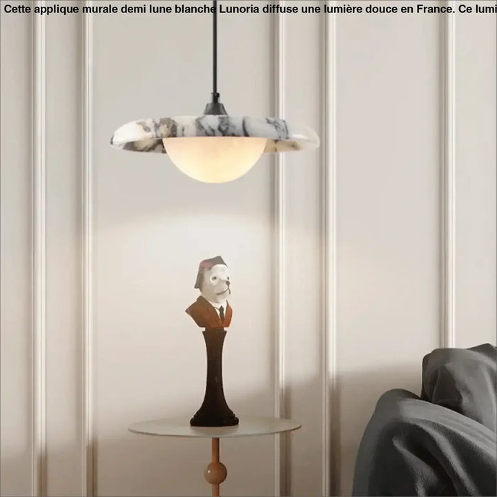 Suspension Design Avec Disque En Marbre Et Demi-Sphère

