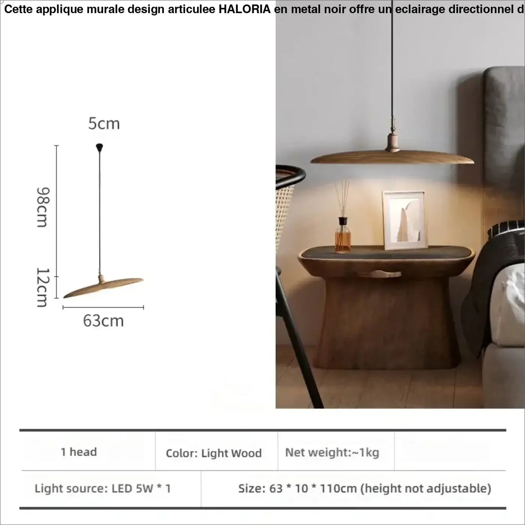 Suspension décorative en bois style zen contemporain design