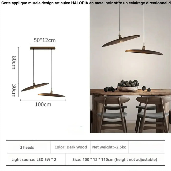 Suspension décorative en bois style zen contemporain design
