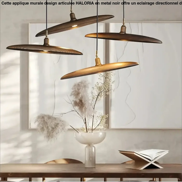 Suspension décorative en bois style zen contemporain design