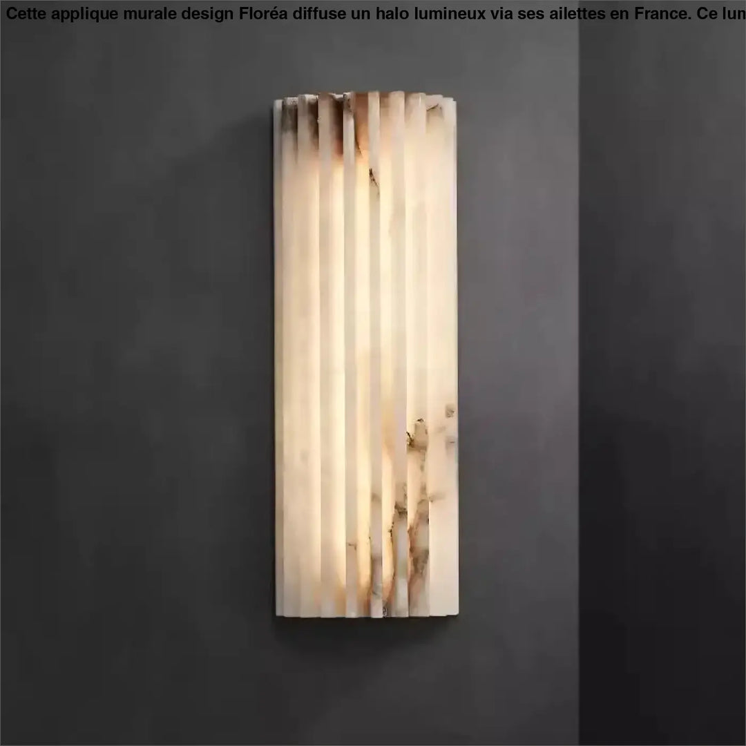 Applique Murale En Marbre Strié Avec Éclairage Doux

