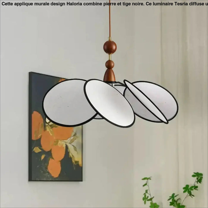 Suspension luminaire en tissu design scandinave au style épuré