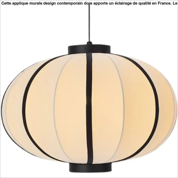 Suspension minimaliste en tissu écru style beige élégant