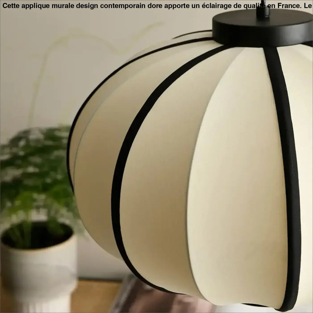 Suspension minimaliste en tissu écru style beige élégant