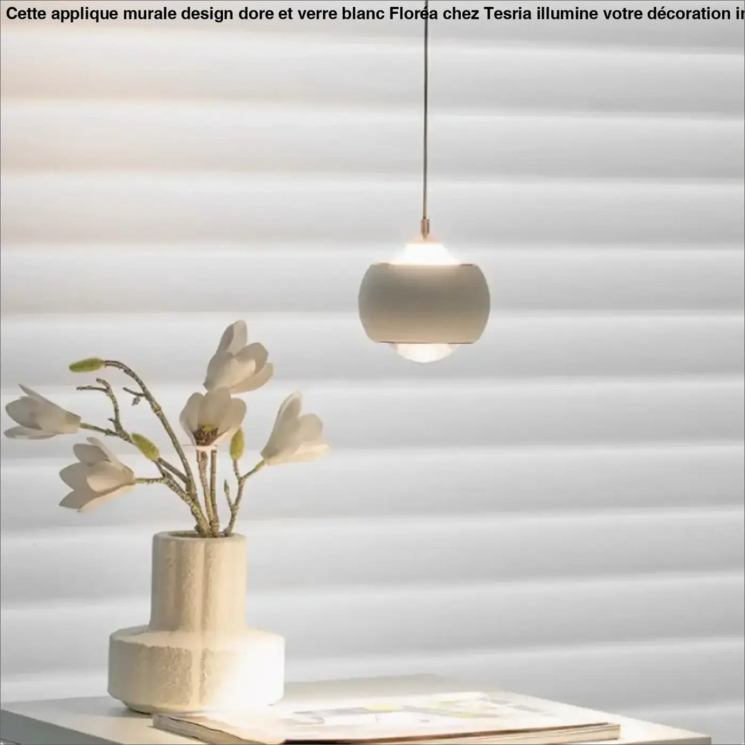 Suspension luminaire moderne boule métal noir et doré chic