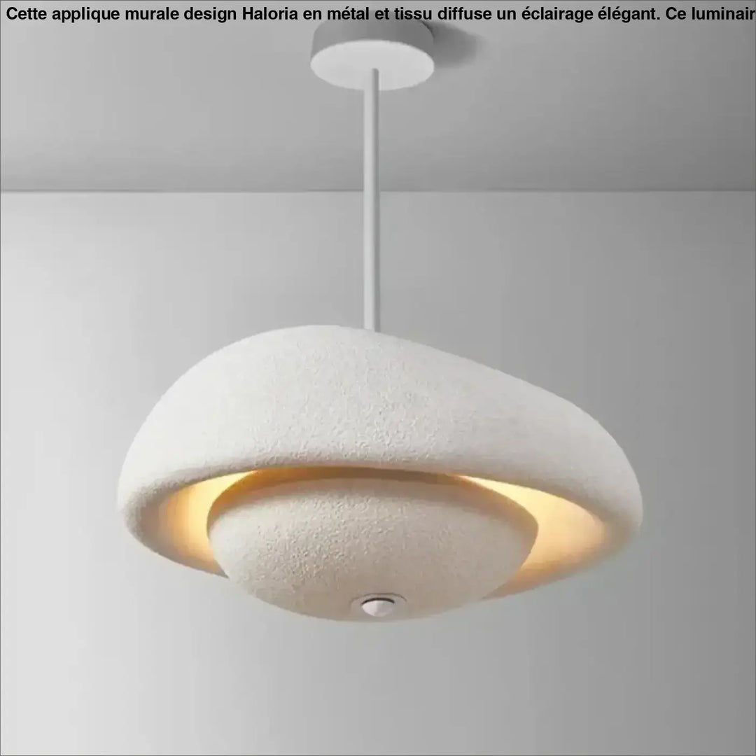 Suspension Moderne Design Dôme Texturé Blanc Noir Gris Intérieur Doré