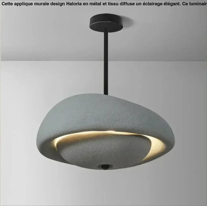 Suspension Moderne Design Dôme Texturé Blanc Noir Gris Intérieur Doré