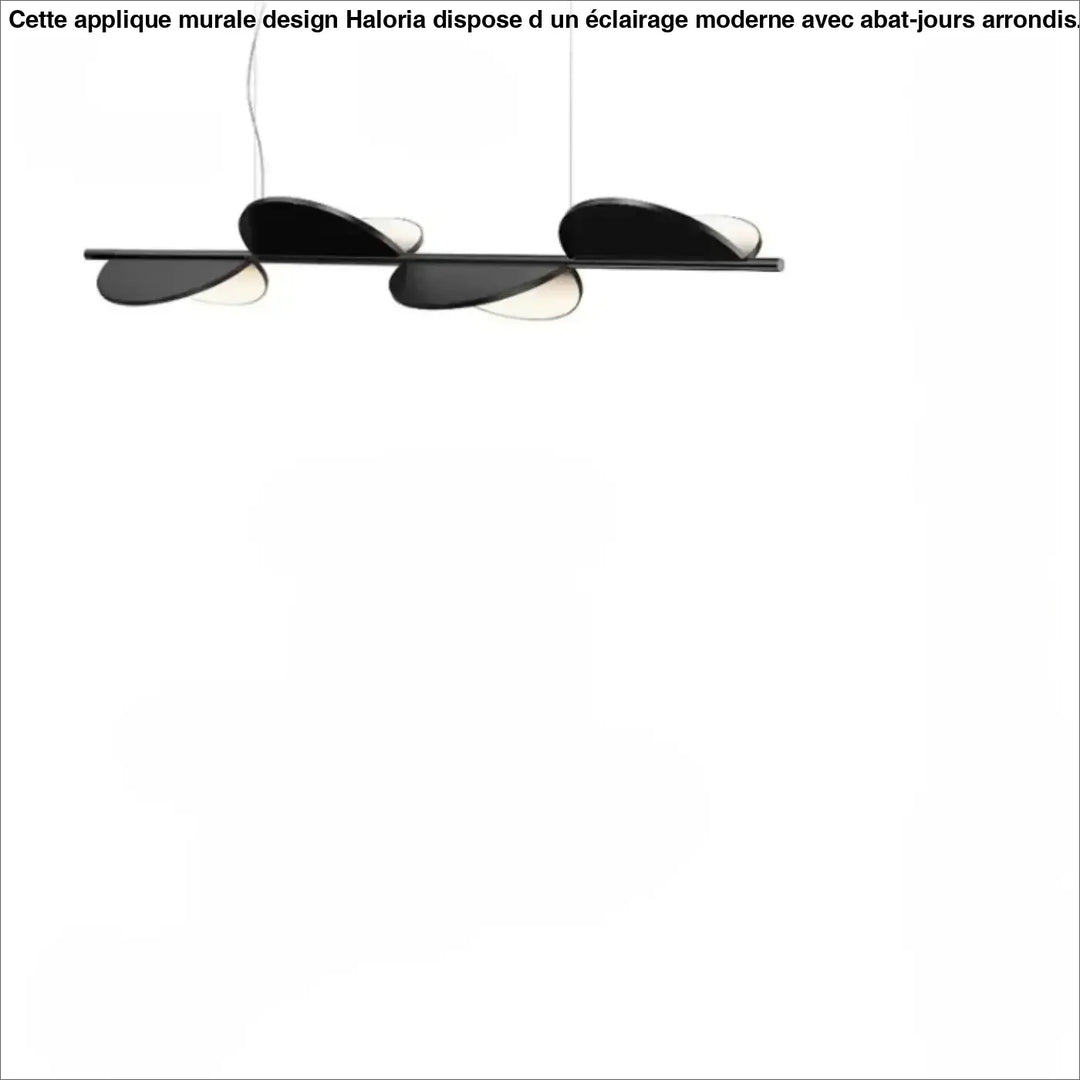 Suspension luminaire levia noir et blanc design abstrait lignes flottantes luminaire design moderne élégant