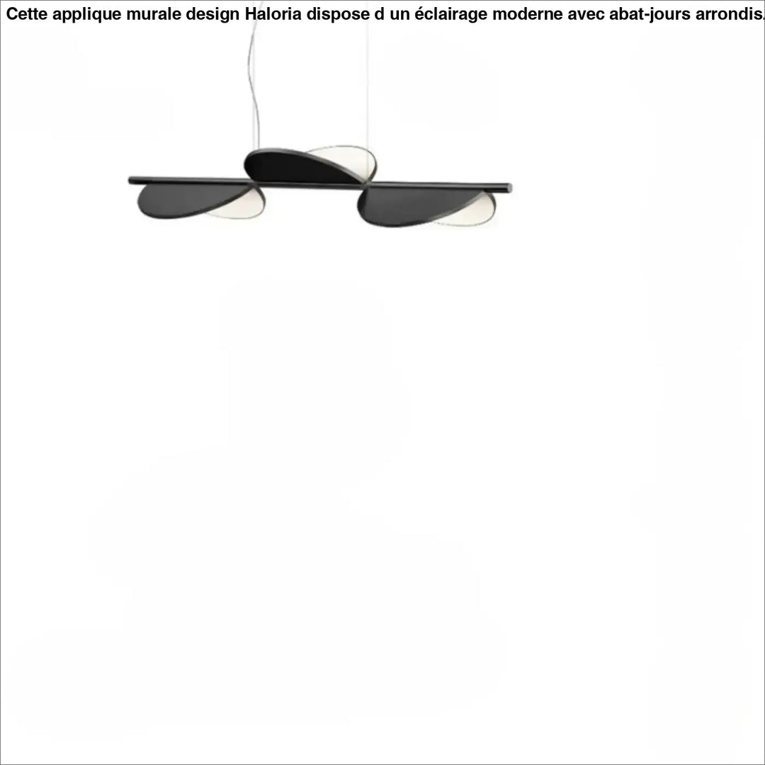 Suspension luminaire levia noir et blanc avec design minimaliste et lignes flottantes pour intérieur moderne