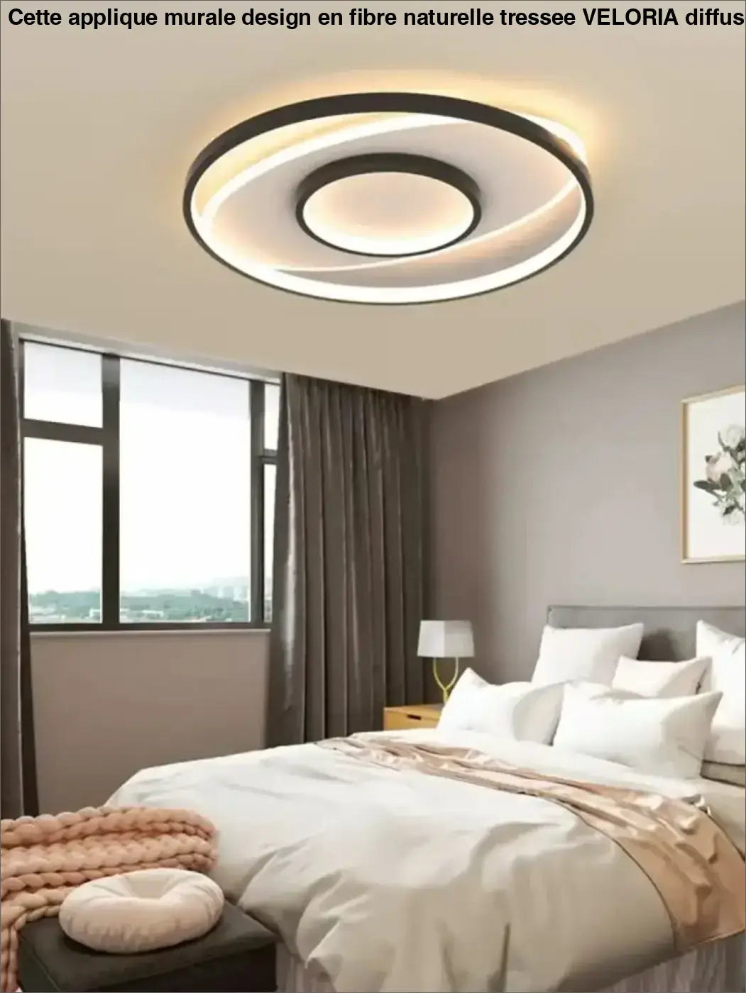 Plafonnier led design contemporain rond minimaliste