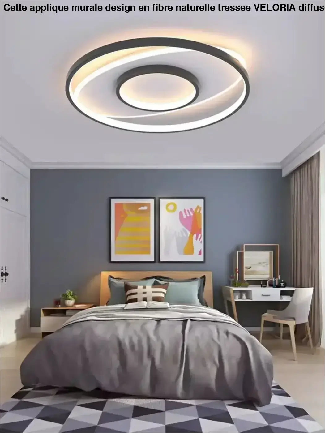Plafonnier led design contemporain rond minimaliste