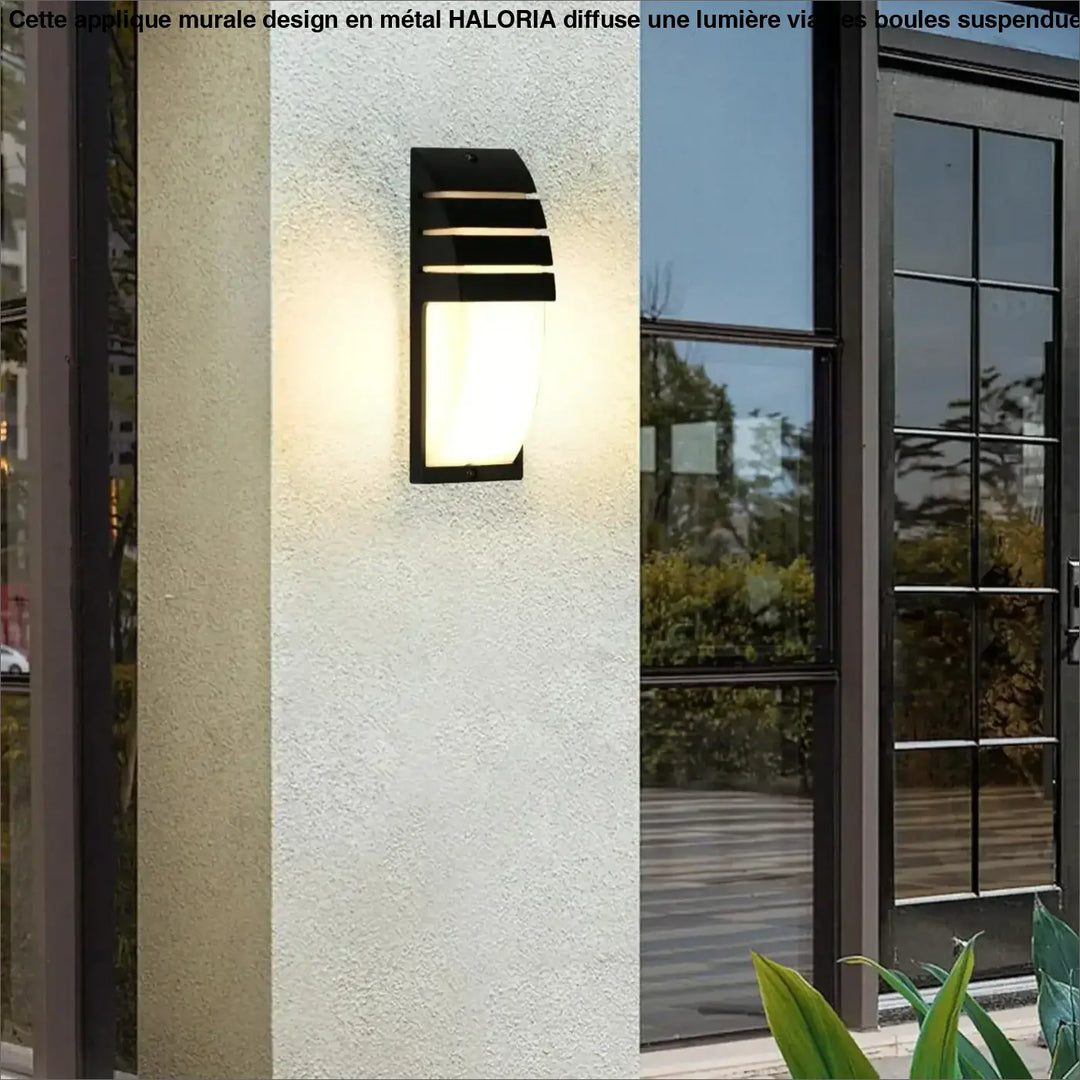 Applique murale moderne en métal noir avec diffuseur led design