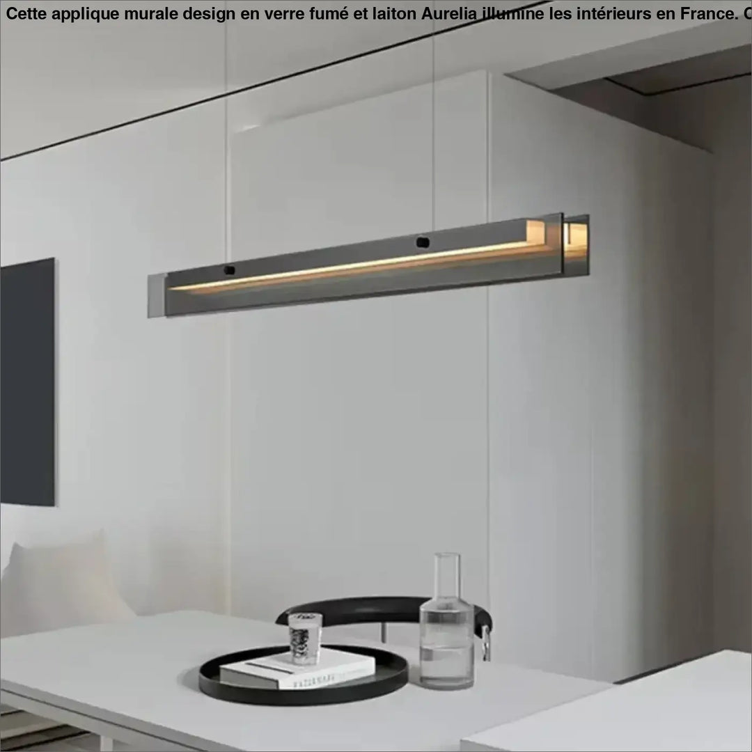 Modern Simple Led Chandelier For Dining Room Kitchen Bedroom Minimalism Decoration Black Glass Hanging Lamp Design