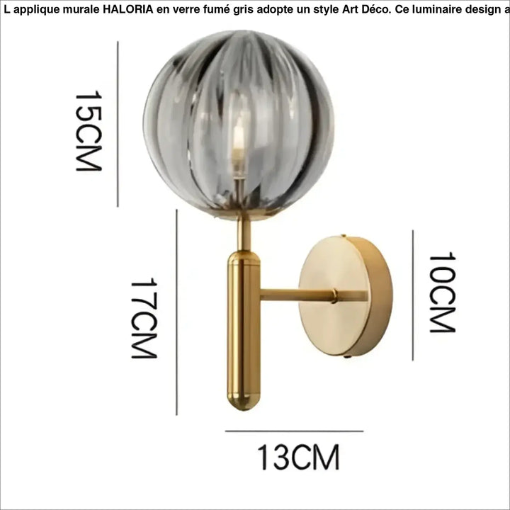 Applique murale en verre transparent design moderne