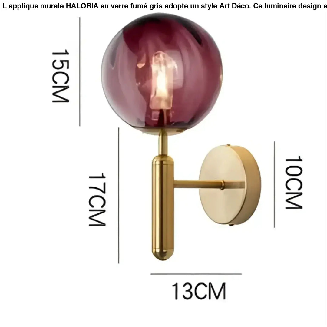 Applique murale en verre transparent design moderne