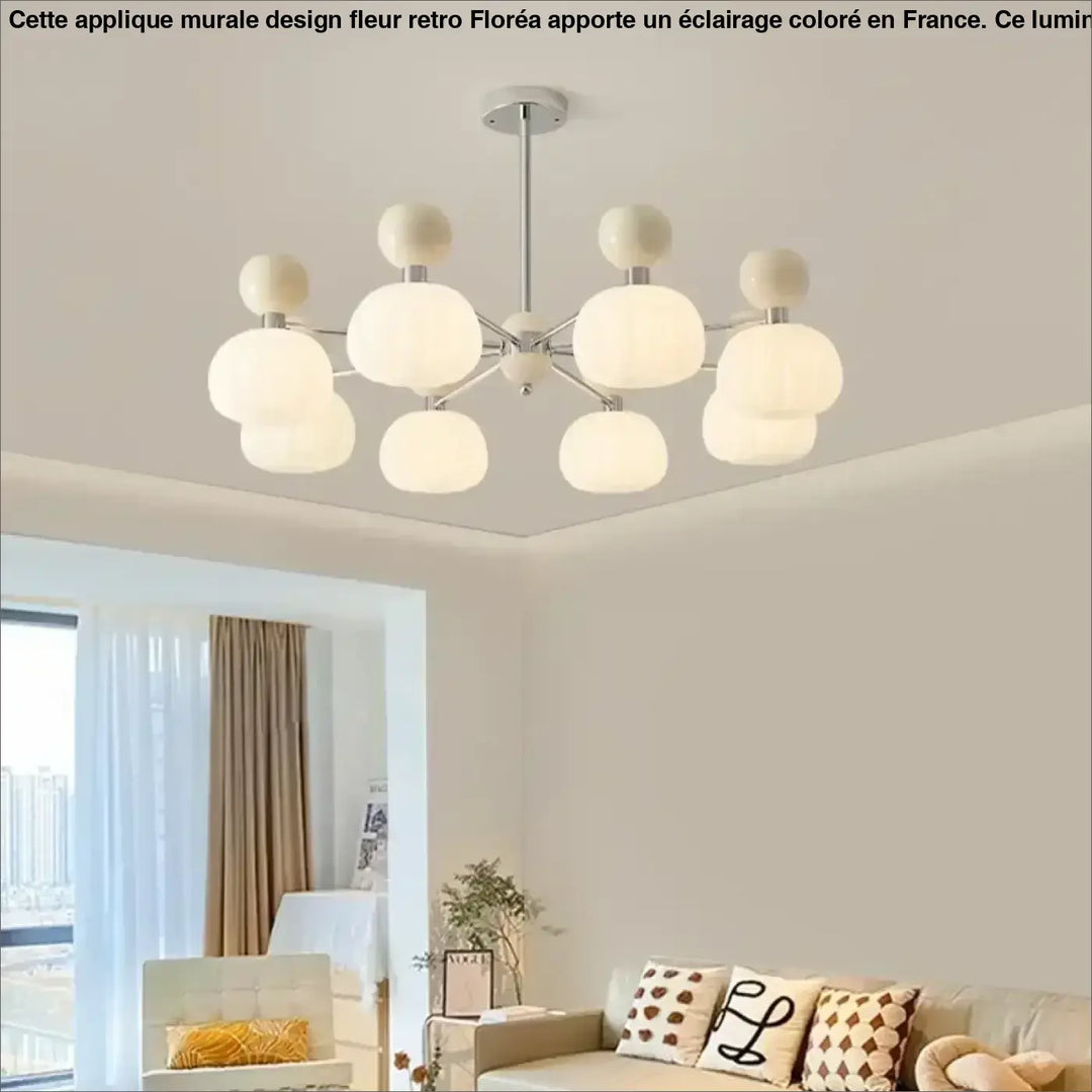 Plafonnier Moderne Globes Blancs Verre Opalin Élégant