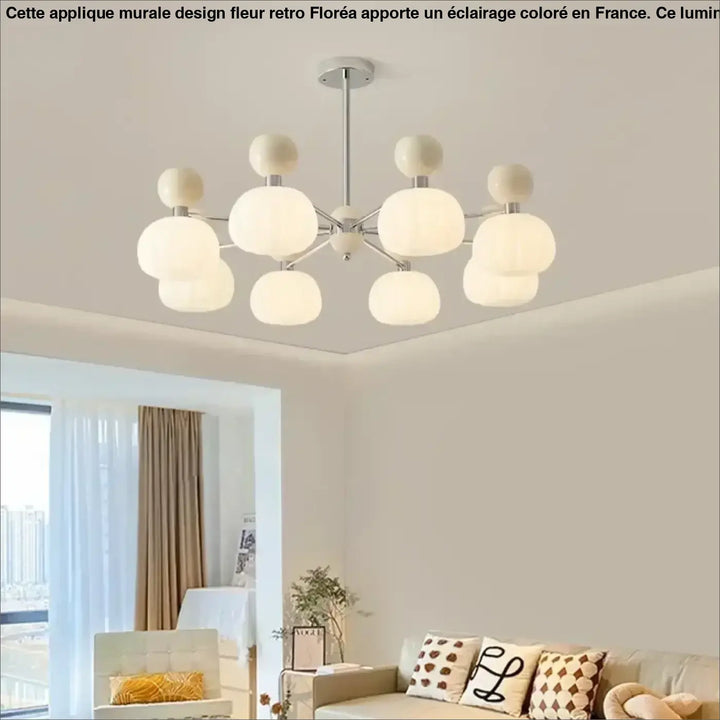 Plafonnier Moderne Globes Blancs Verre Opalin Élégant