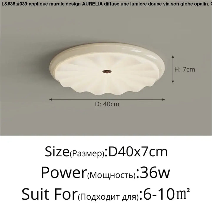 Plafonnier moderne blanc ondulé en verre luminaire led