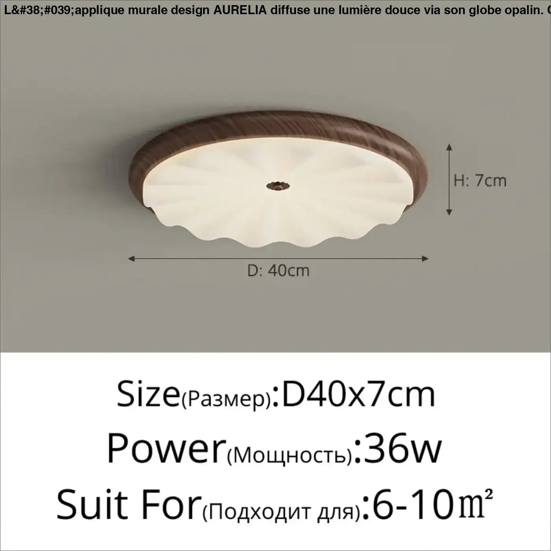 Plafonnier moderne blanc ondulé en verre luminaire led