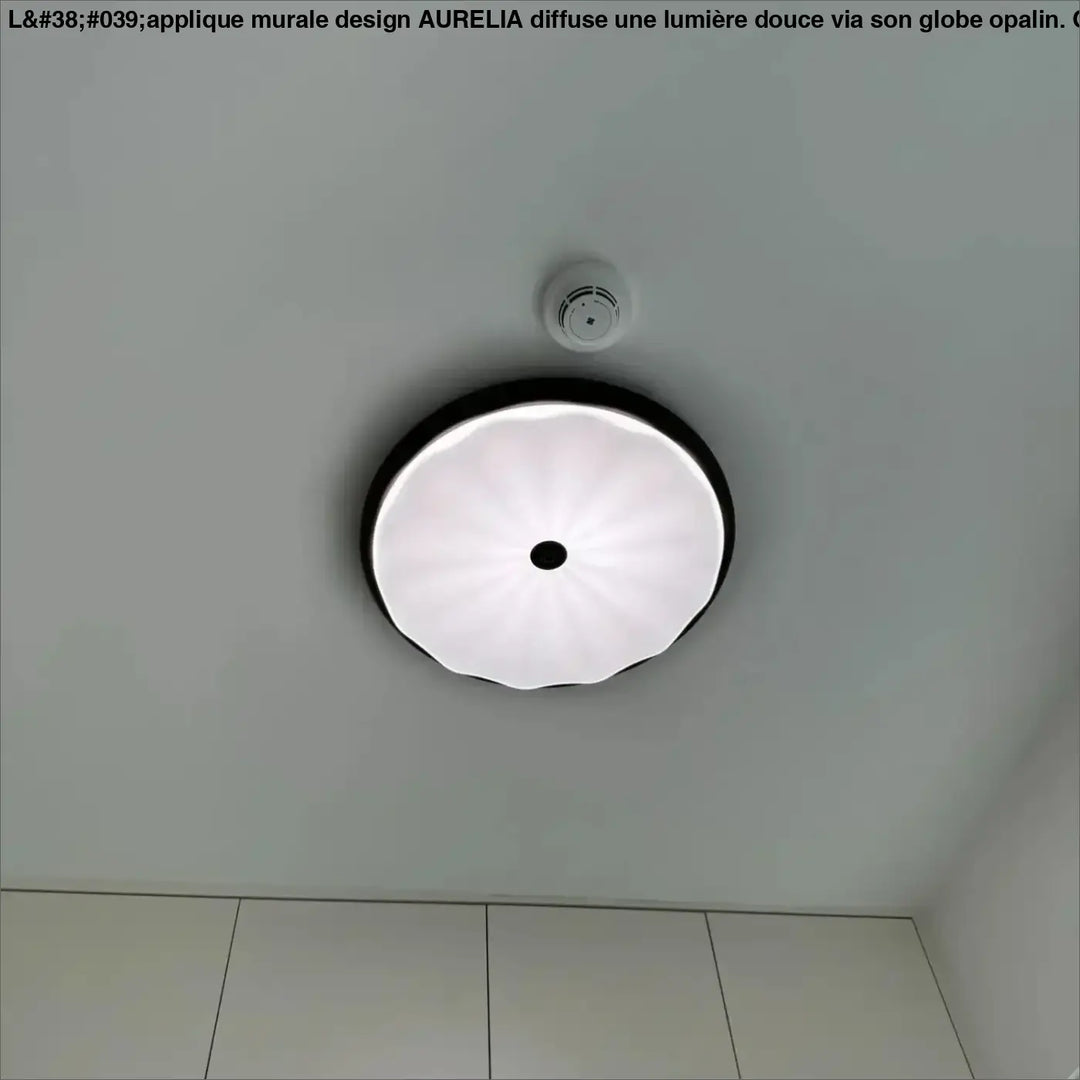 Plafonnier moderne blanc ondulé en verre luminaire led