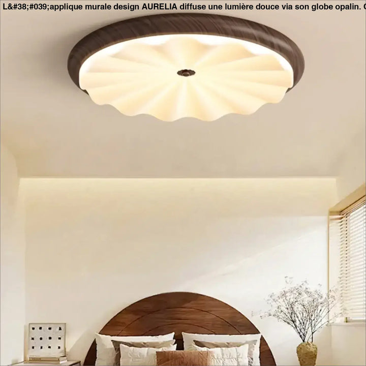 Plafonnier moderne blanc ondulé en verre luminaire led