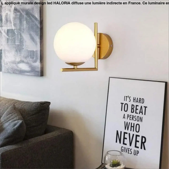 Applique Murale Design Led Bras En L Inversé Laiton