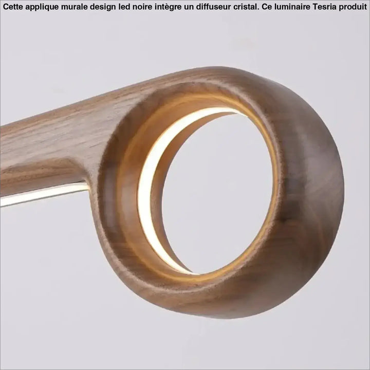 Suspension design led en bois massif linéaire élégante chic