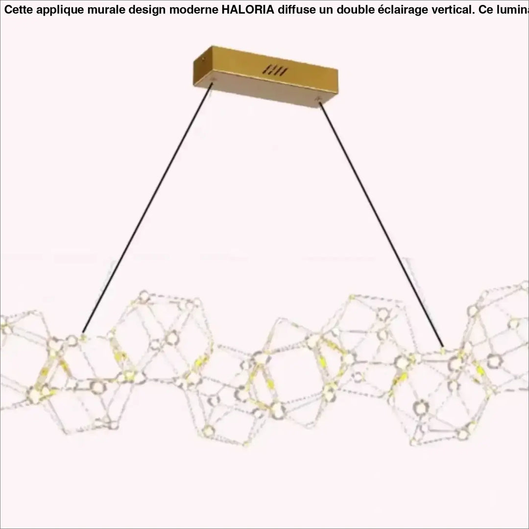 Suspension luminaire géométrique led design moderne doré