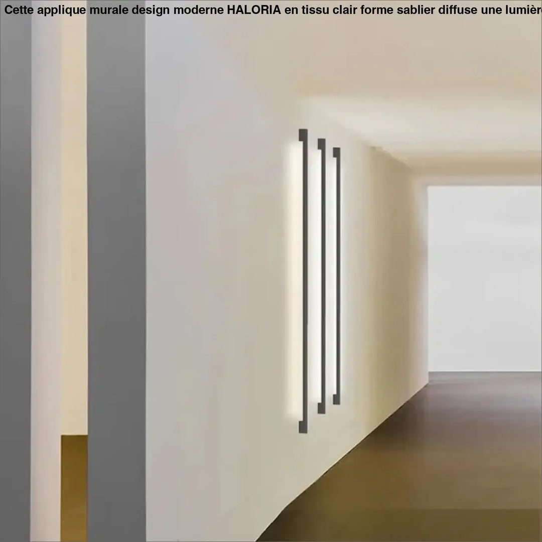Applique Murale Moderne Verticale LED Noire Design Linéaire