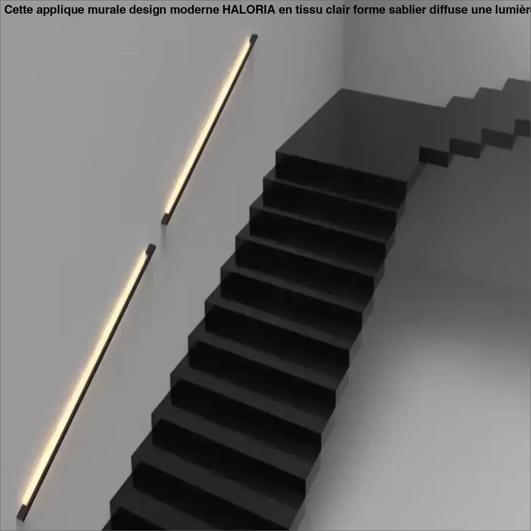 Applique Murale Moderne Verticale LED Noire Design Linéaire