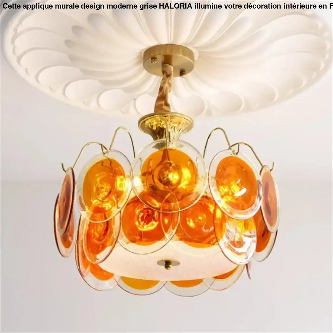 Suspension luminaire en verre style vintage élégant
