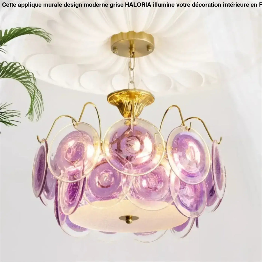 Suspension luminaire en verre style vintage élégant