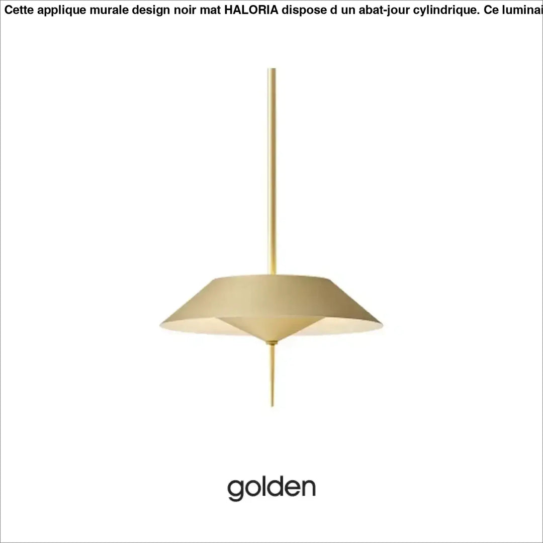 Suspension luminaire en métal doré au style moderne noir