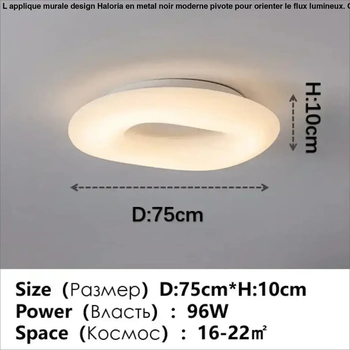 Plafonnier contemporain rond blanc led intérieur chic
