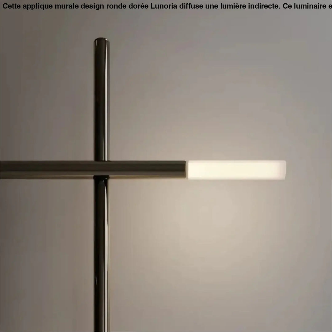 Applique murale moderne design géométrique LED croix noire

